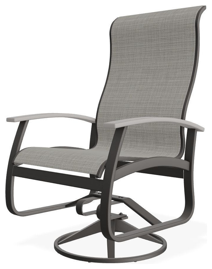 Belle Isle Sling Outdoor Swivel Rocker, Deacon/Warm Gray