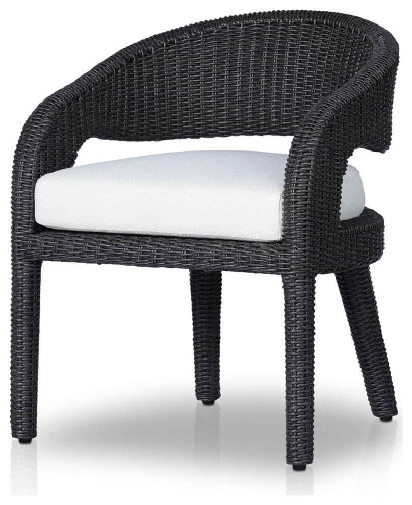 Hawkins Outdoor Dining Chair Vintage Coal, Faye Cream, Matte Taupe