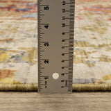 Saturn Contemporary Abstract Beige/ Multi Wool Blend Area Rug 3'3" x 5'