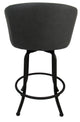 Swivel Counter Metal Bar Stool 26", 30" Extra Tall 34" - Joey, Moonstone - Black