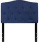 Cambridge Tufted Upholstered Twin Size Headboard in Navy Fabric
