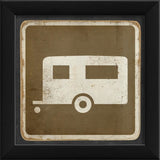 Camper Sign Framed Artwork, Brown