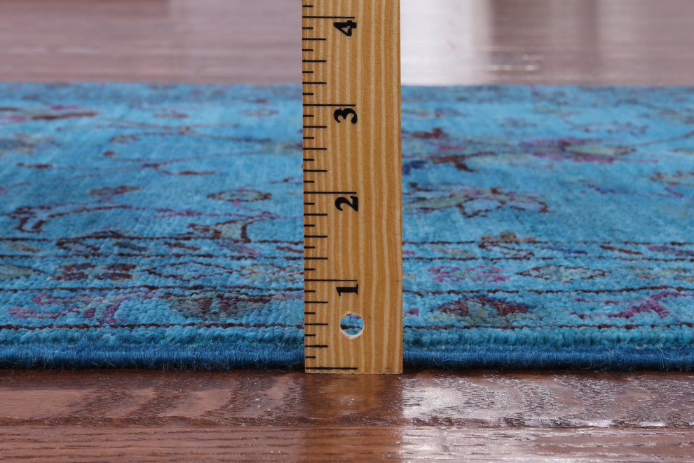 Runner Full Pile Overdyed Tabriz Hand Knotted Rug 2' 8" X 11' 2" - Q12740