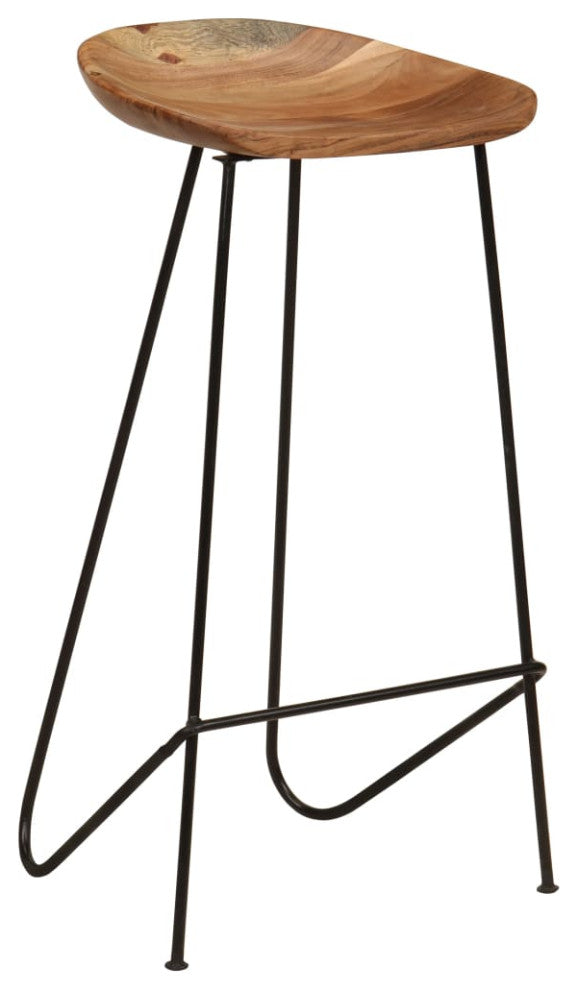 vidaXL Bar Stools 2 pcs Solid Acacia Wood