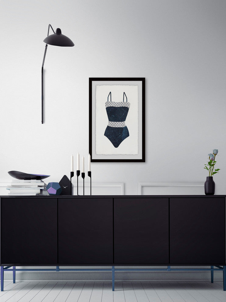 "Fancy Monokini" Framed Painting Print, 12"x18"