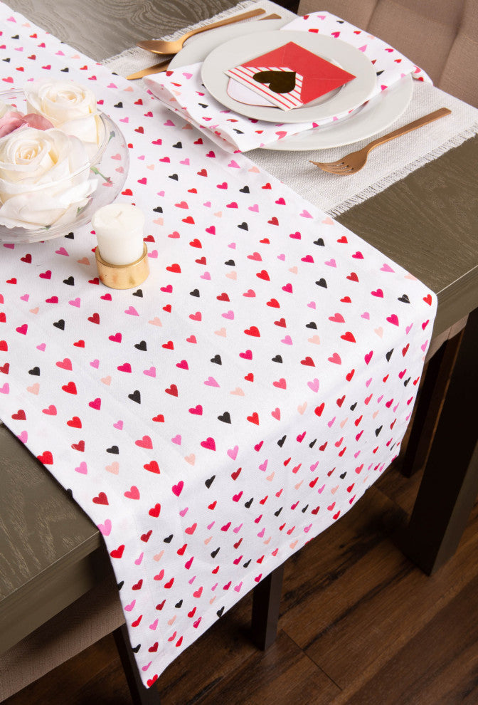 DII Confetti Hearts Print Table Runner