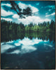 30x38 Reflection II, Framed Artwork, Silver
