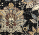 Noir Lotus Blossom Luxury Throw Pillow, 24"x24"