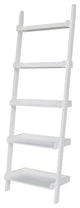 Lean To Shelf Unit, With 5 Shelves, Linen White