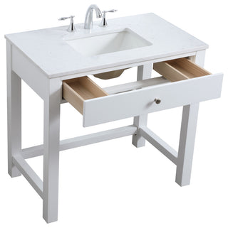36" ADA Compliant Bathroom Vanity, White