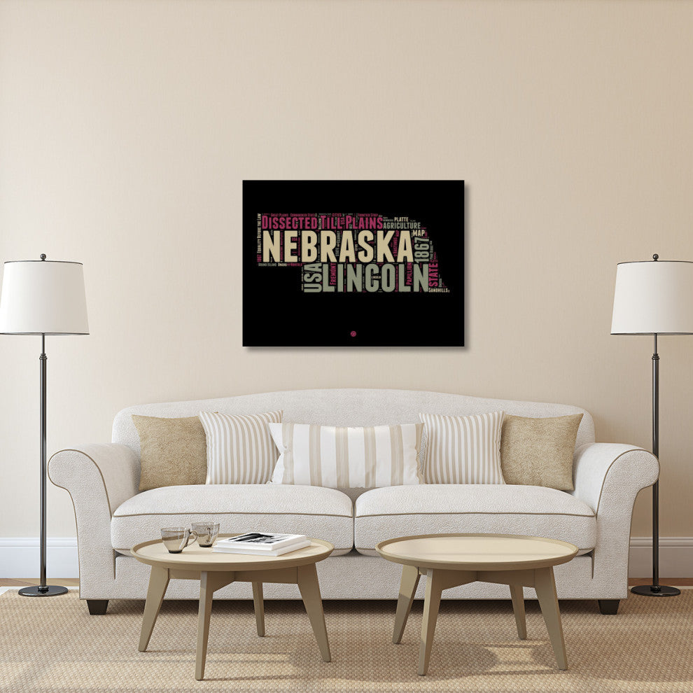 "Nebraska Word Cloud 1" Fine Art Print