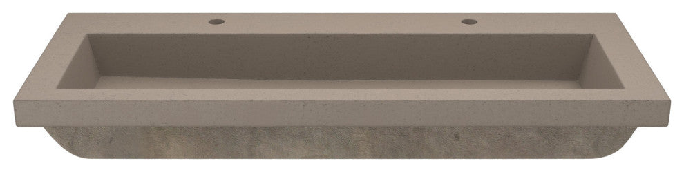 Trough 4819 Bathroom Sink, Earth, Single Faucet Cutout