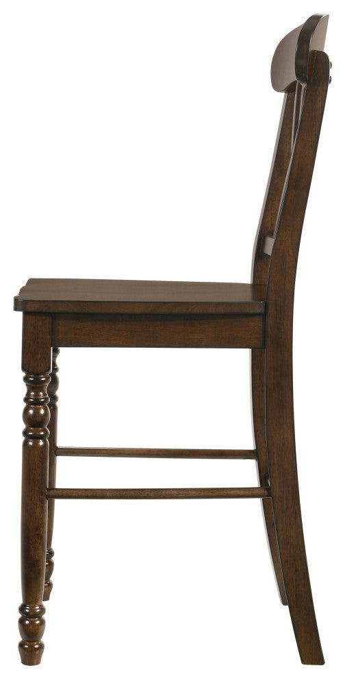 Dylan Counter Height Chair, Set of 2, Walnut Finish