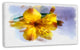 Yellow Lily Hand drawn Flower, Floral Canvas Art Print, 32"x16"