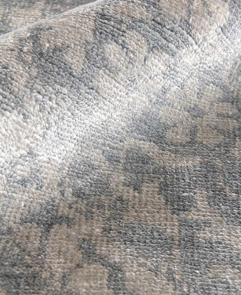 Helena Antique-Style Woven Bamboo Rug, Gray, 9'x12'
