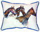 Betsy Drake Three Horses Extra Large 20 X 24 Indoor / Outdoor Pillow