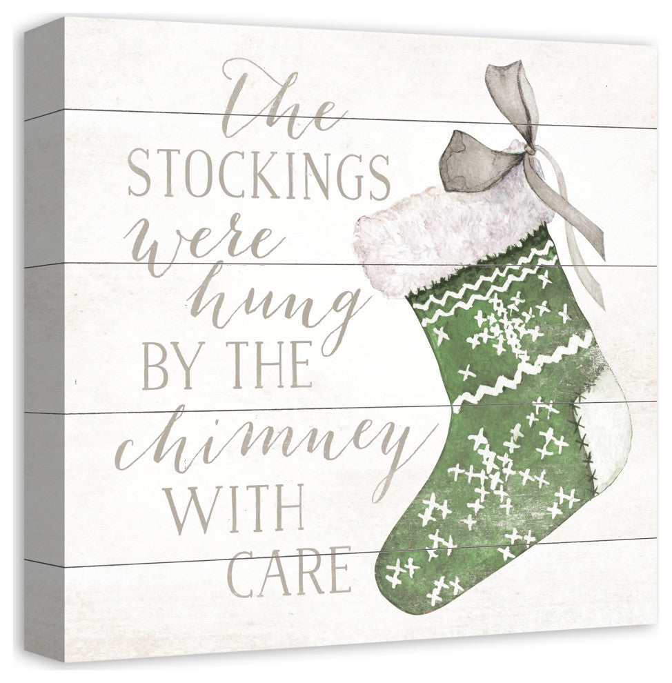 The Stockings Were Hung 16x16 Canvas Wall Art