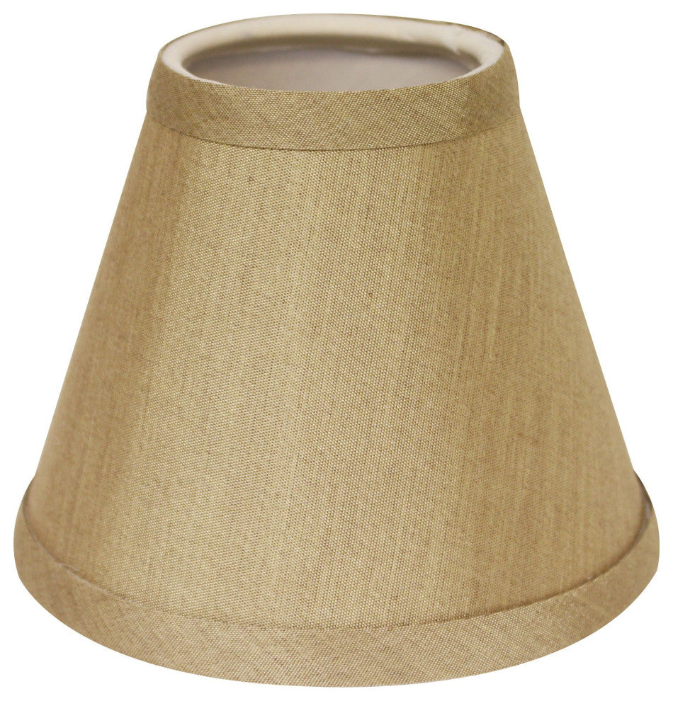 4" Pale Brown Set of 6 Chandelier No Slub Lampshades