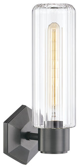 Roebling 1 Light Wall Sconce, Old Bronze Finish, Clear Glass