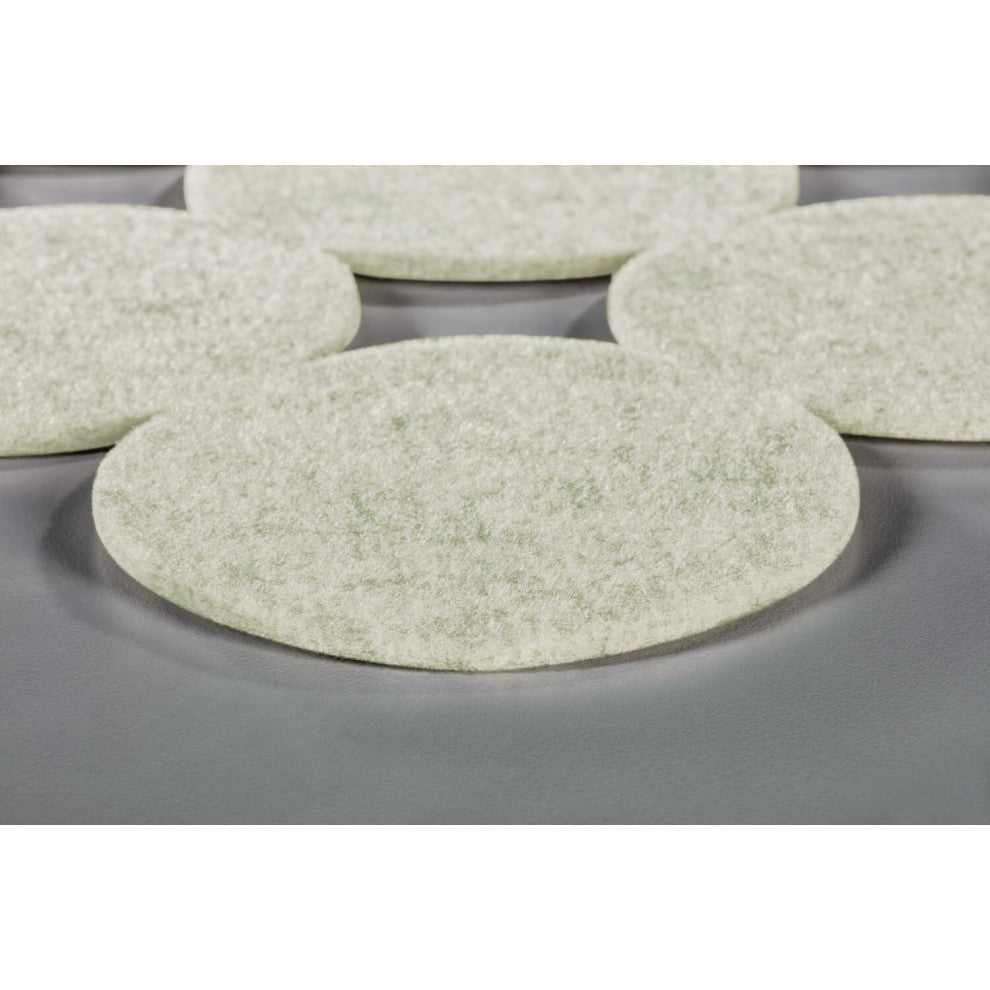 Ivory Modern Circles Acoustical Peel & Stick Tiles
