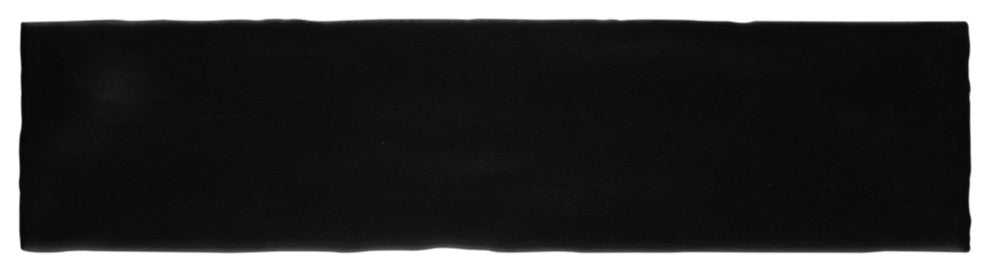 Castillo 3" x 12" Ceramic Wall Tile, Matte Black
