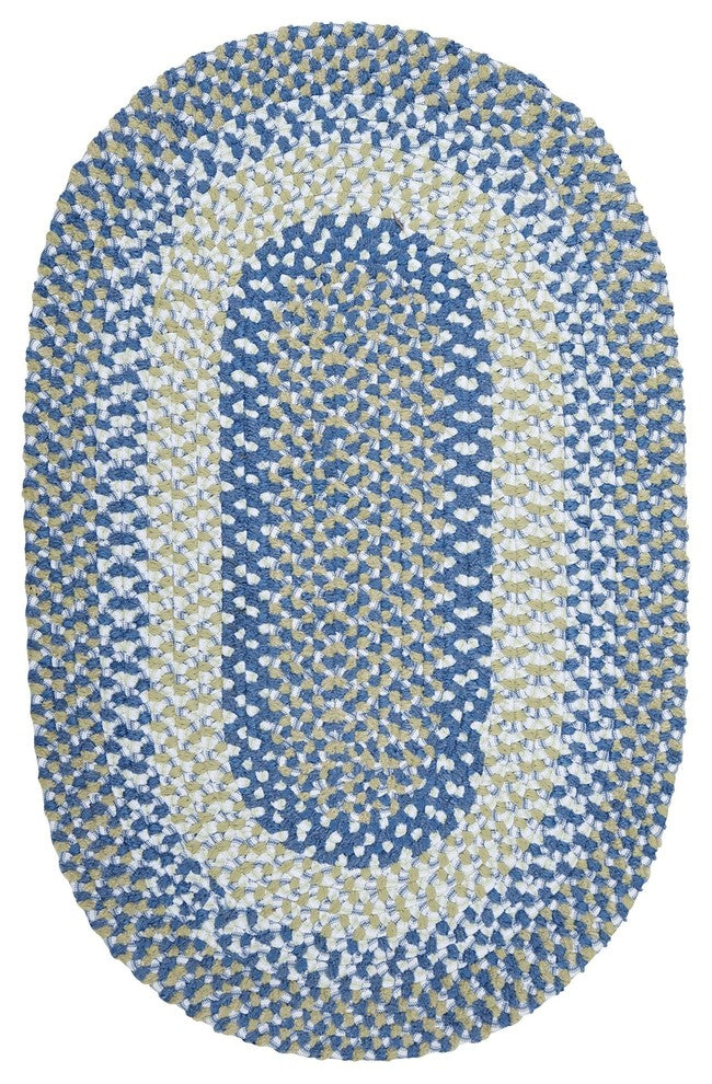 Colonial Mills Blokburst BK59 Blueberry Pie Kids/Teen Area Rug, Oval 7'x9'