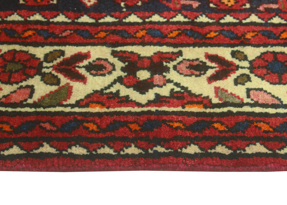 Fine Vintage Distressed Aiman Charcoal/Ivory Runner, 3'9 x 14'4