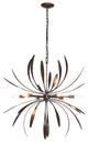 Dahlia Chandelier, Dark Smoke Finish