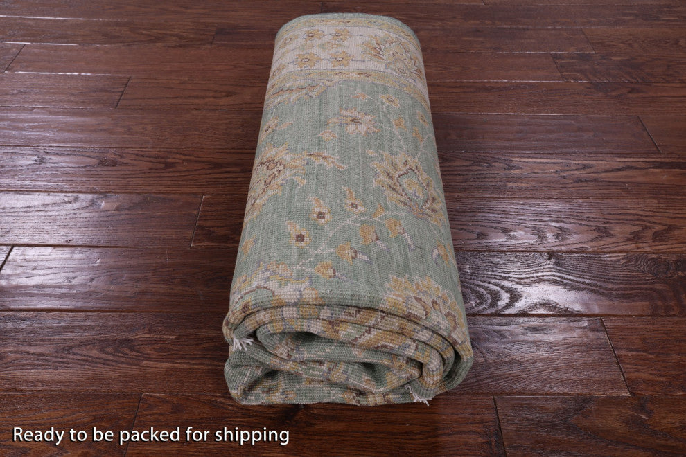 4' 8" X 6' 8" Hand Knotted Turkish Oushak Wool Rug - Q12826