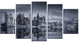 "Singapore Skyline And Marina Bay" Cityscape Canvas print, 5 Panels, 60"x32"