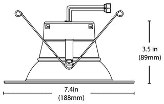 DLR566121203KWH-12PK 5/6", White Recessed LED Downlight, 12 Pack