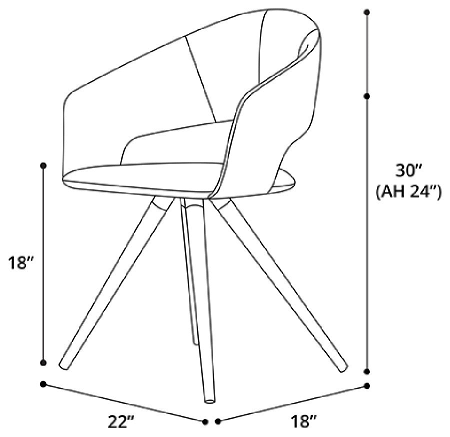 Icarus Dining Chair, Dove Gray Eco Leather