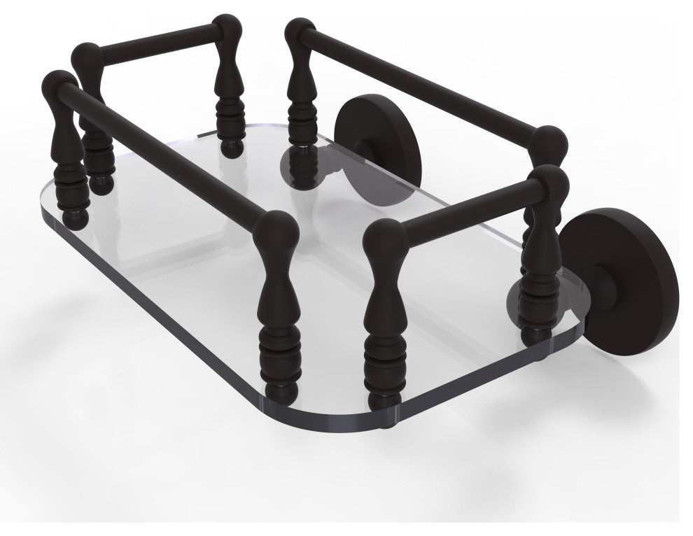 Prestige Skyline Wall Mounted Glass Guest Towel Tray, Oil Rubbed Bronze