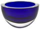 6 Mouth Blown European Made Lead Free Cobalt Blue Crystal Bowl