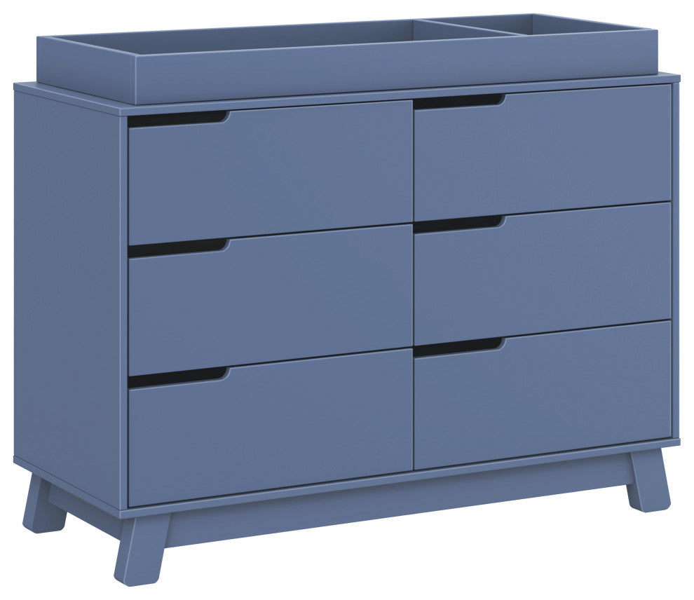 Hudson 6-Drawer Assembled Double Dresser, Cove Blue