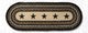 Earth Rugs OP-313 Black Stars Oval Patch Runner 13" x 36"