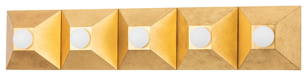 Max 5 Light Bath Bracket Vintage Gold Leaf