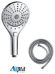 Aqua Rondo 6"Multifunction Handheld With Flexible Hose, Chrome