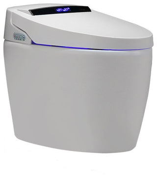 Modern Smart One-Piece 1.28 GPF Floor Mount Automatic Toilet and Bidet with Seat, White, Standard