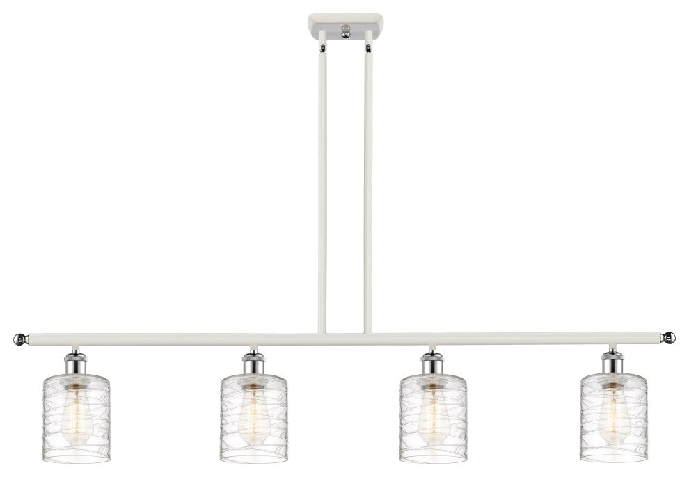 Innovations 516-4I-WPC-G1113-LED 4-Light Island Light, White, Polished Chrome