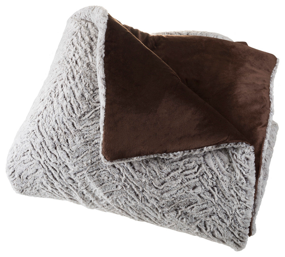 Faux Fur Comforter and Sham Set 3 Piece Mink Faux Fur, King