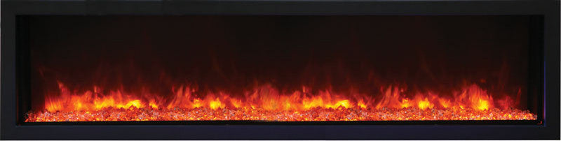 65" Extra Slim Indoor/Outdoor Electric Built-in only with black steel surround