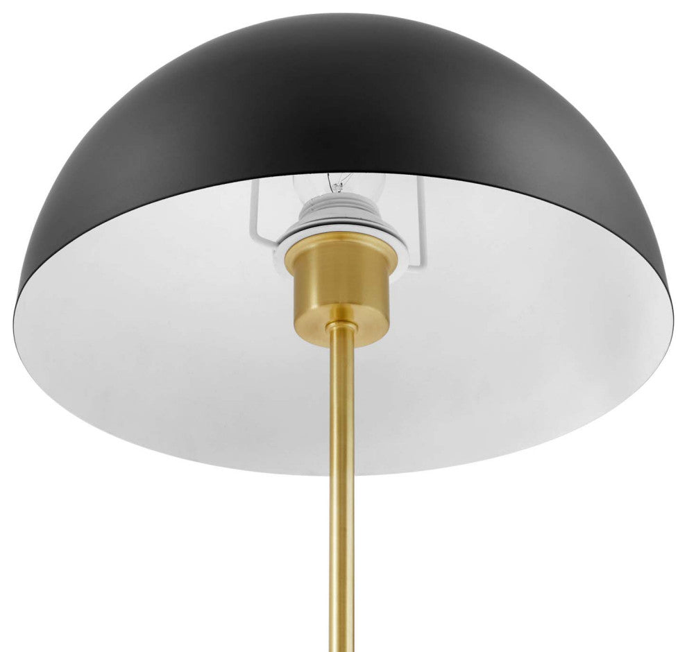 Ideal Metal Table Lamp, Black Satin Brass