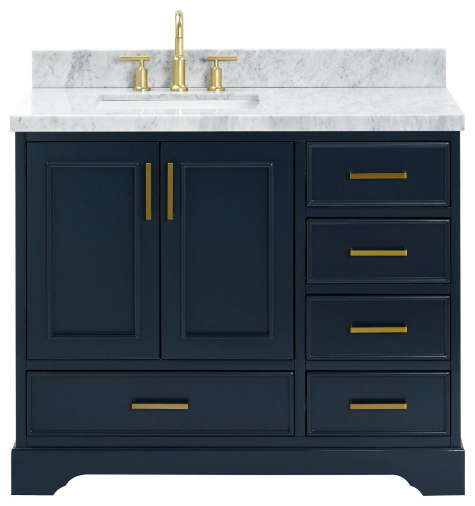 Ariel Stafford 43" Single Left Offset Rectangle Sink Bathroom Vanity