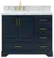 Ariel Stafford 43" Single Left Offset Rectangle Sink Bathroom Vanity