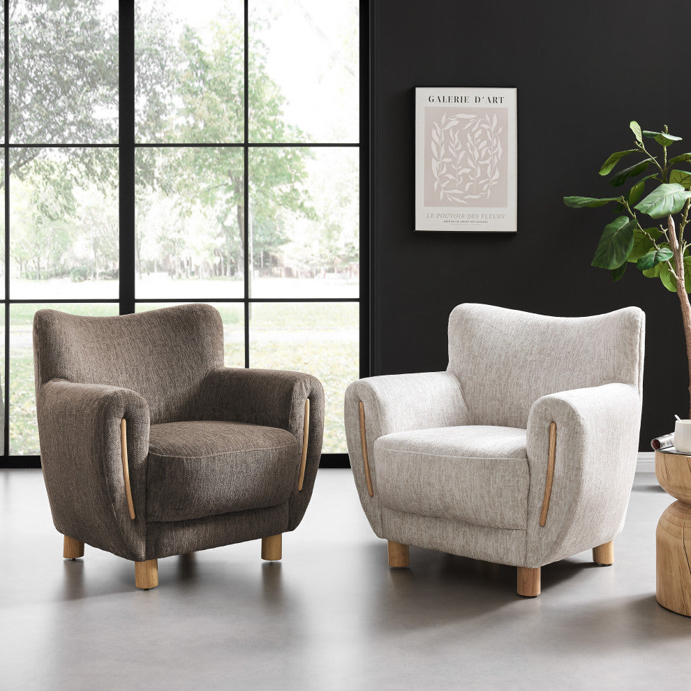 Bellamy Fabric Accent Arm Chair, Pasadena Taupe