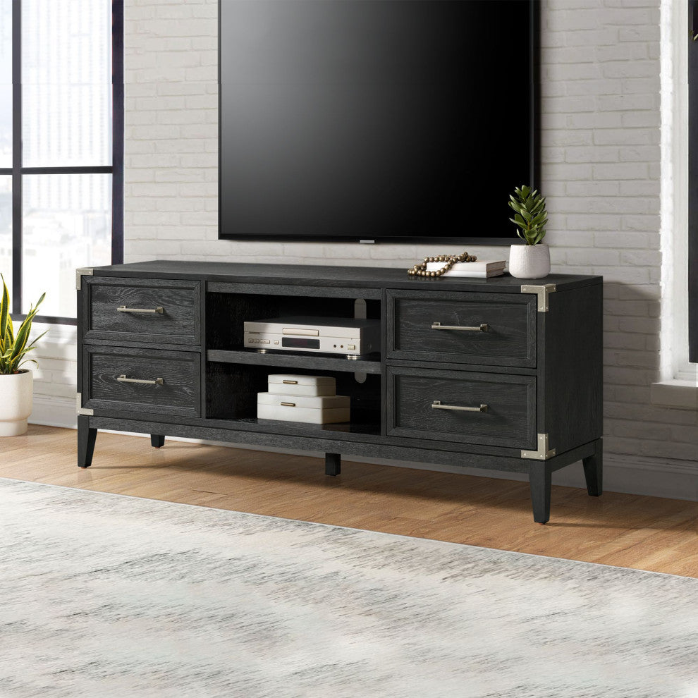 Laguna Occasional Console, Weathered Steel, 70" Wide