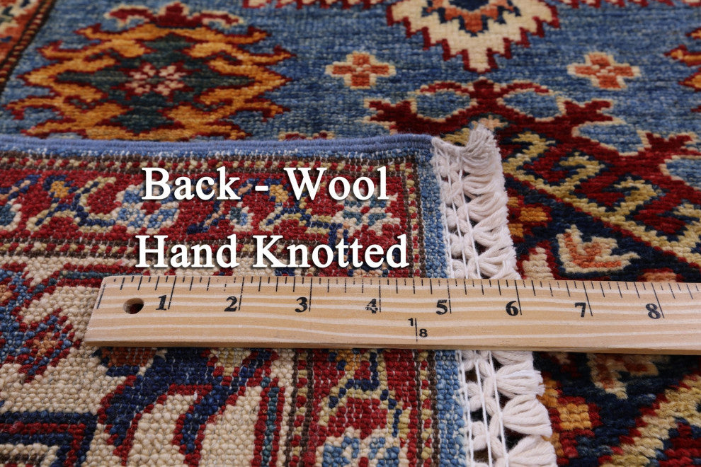2' 10" X 4' 4" Handmade Super Kazak Wool Rug - Q12980