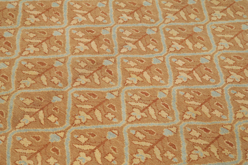 Rug N Carpet - Handmade Oriental 7' 7" x 9' 5" Pastel Oushak Area Rug