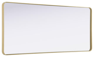 Home Living Contour Metal Rectangle Mirror 32x72, Brass